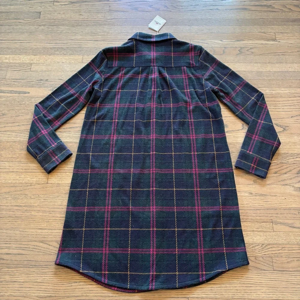 Faherty Legend Sweater Dress Outer Limits Plaid Womens Medium‎ New